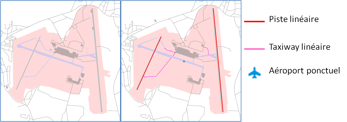 runway and taxiway collapse in Dakar airport at the 1:250k