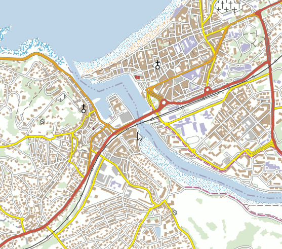 AGENT-CartACom multi-scale map around Ciboure