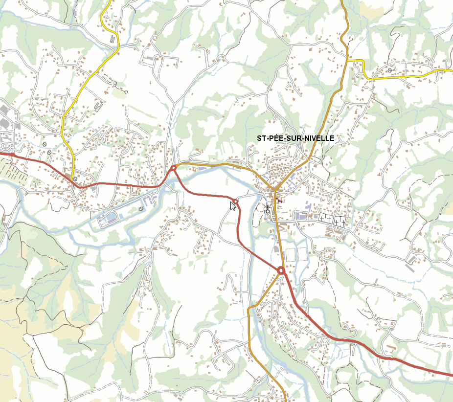 AGENT-CartACom multi-scale map around Saint-Pée-sur-Nivelle