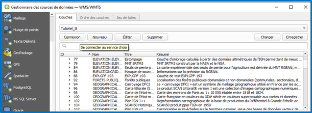 Connexion au service