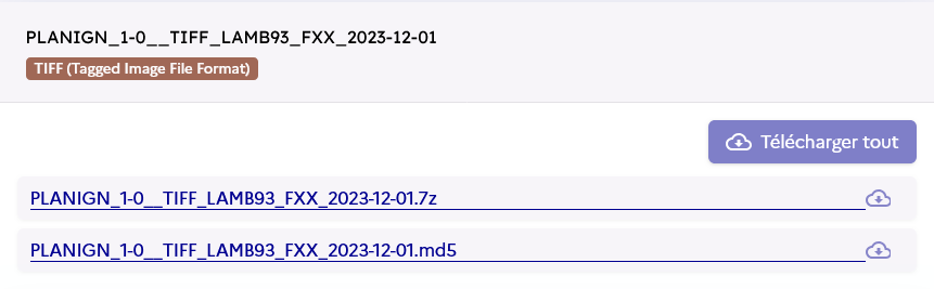 Finalisation du téléchargement