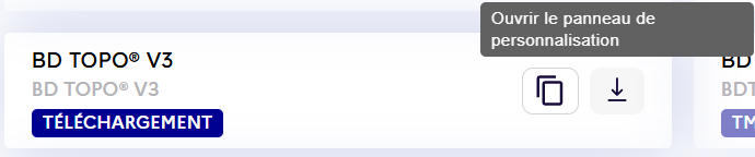 Détail de la carte d’un téléchargement montrant les boutons pour aller plus loin