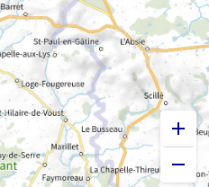 Image décrivant les icônes de zoom et dézoom