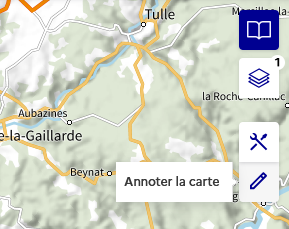 Image décrivant l’icône de l’outil annoter la carte