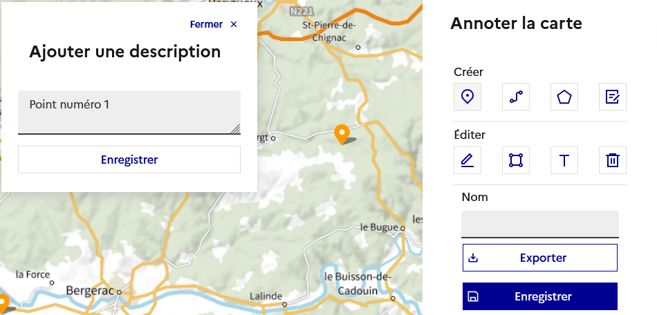 Image décrivant comment finaliser la création de point