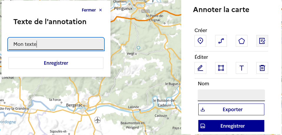 Image décrivant comment finaliser la création du texte