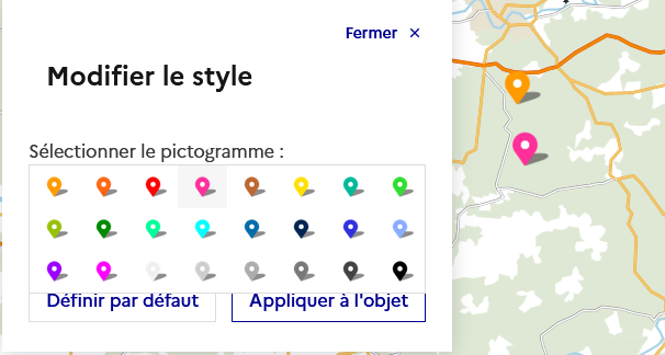 Image décrivant comment modifier la couleur d’un point