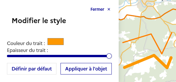 Image décrivant comment modifier l’épaisseur d’une ligne
