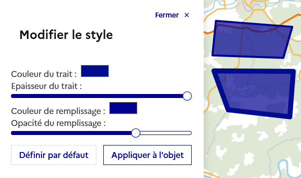Image décrivant comment modifier l’épaisseur du contour d’une surface