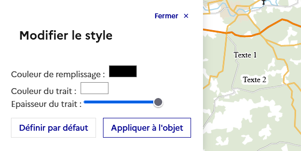Image décrivant comment modifier l’épaisseur du contour du texte