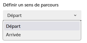 Image décrivant comment choisir le sens de parcours