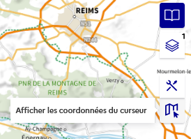 Image décrivant l’icône de l’outil coordonnées du curseur