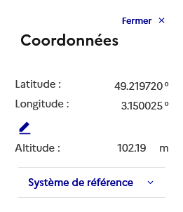 Image décrivant le panneau de l’outil