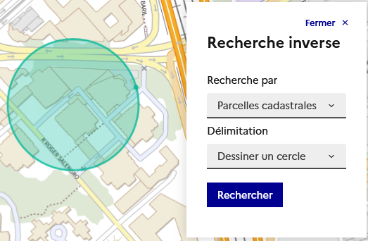 Image décrivant comment rechercher avec un cercle