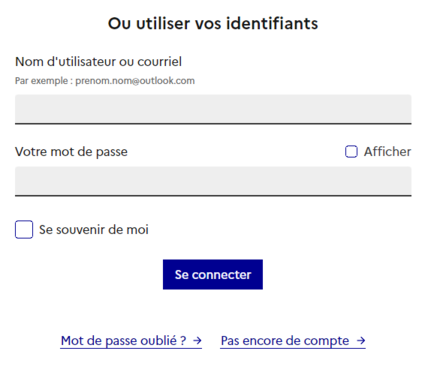 Image décrivant comment lancer la création d’un compte