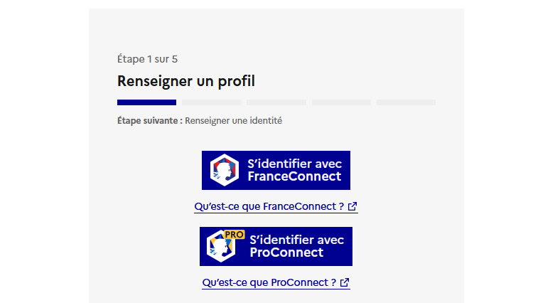 Image décrivant l’inscription via franceconnect ou agentconnect