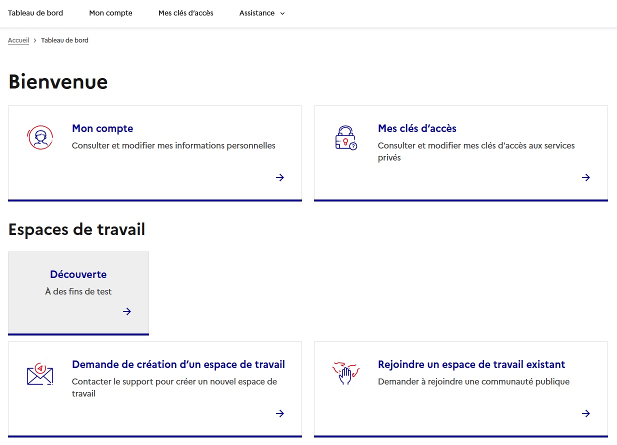 Image décrivant la page d’accueil de l’espace Découverte