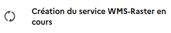 Image décrivant la publication en cours du service