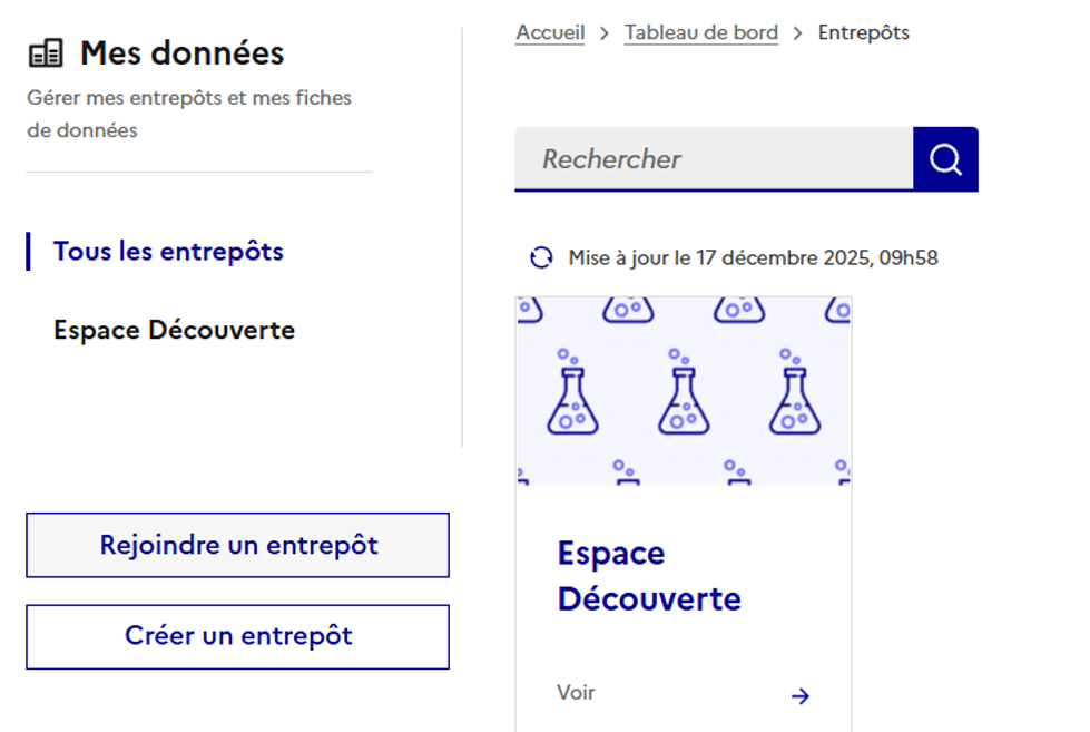 Rejoindre un entrepôt