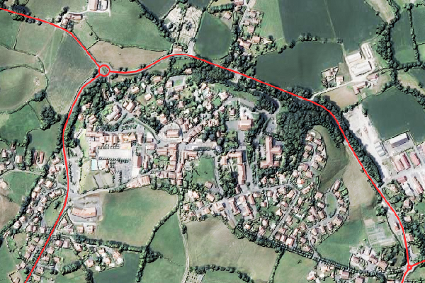 IGN-F - MNS issu du LiDAR HD, BD Ortho et DGCL Longueur de voirie retenue pour les départements DSR 2025 - Sare (64)