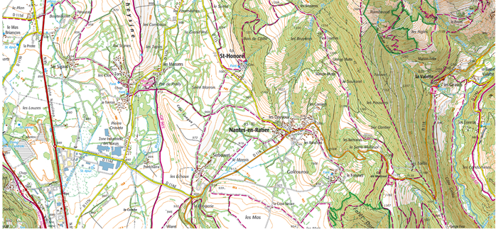 Exemple de légende de la carte papier