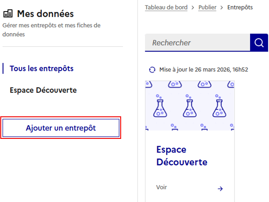 Ajouter un entrepôt