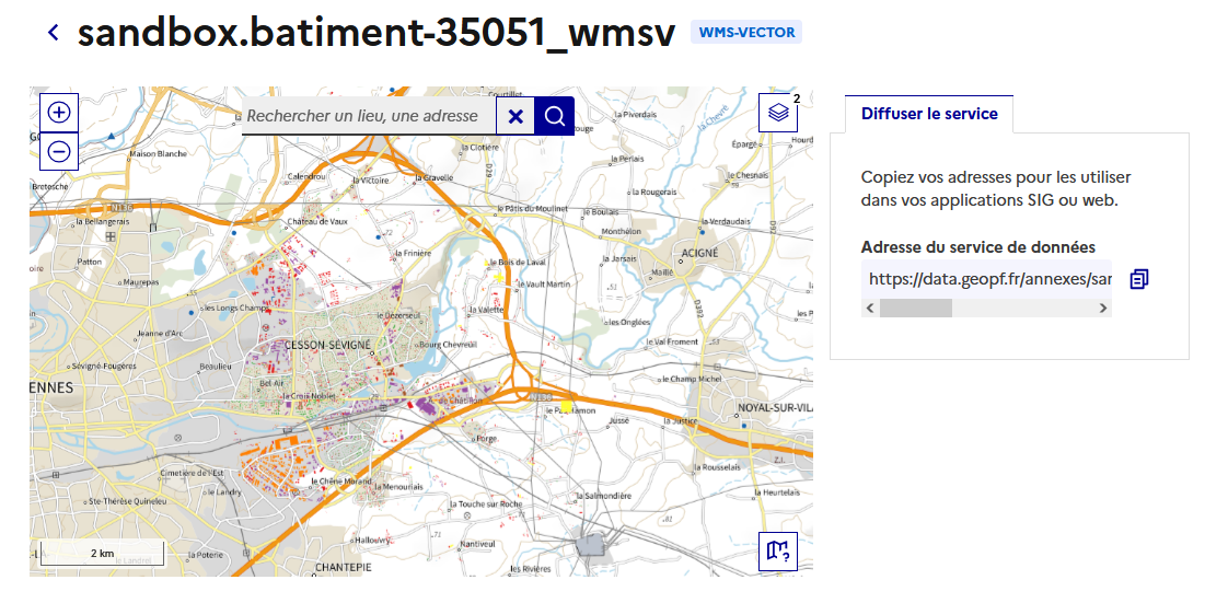 Visualisation d’un service WMS